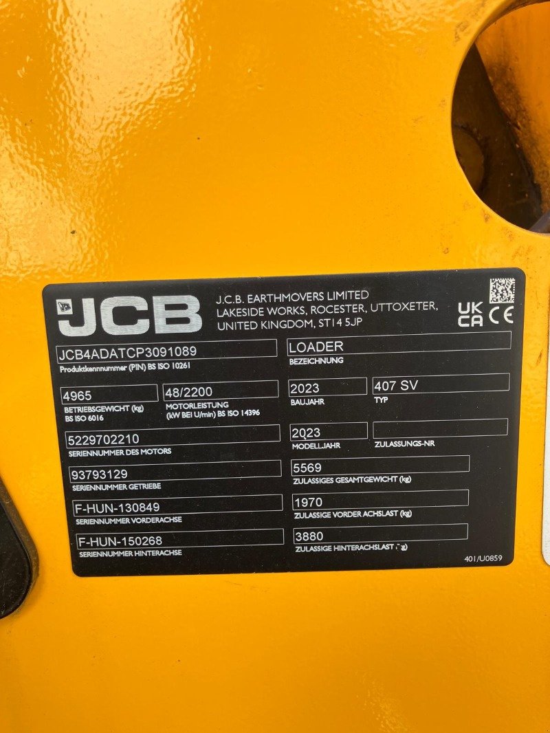 Radlader типа JCB 407, Gebrauchtmaschine в Sittensen (Фотография 22)
