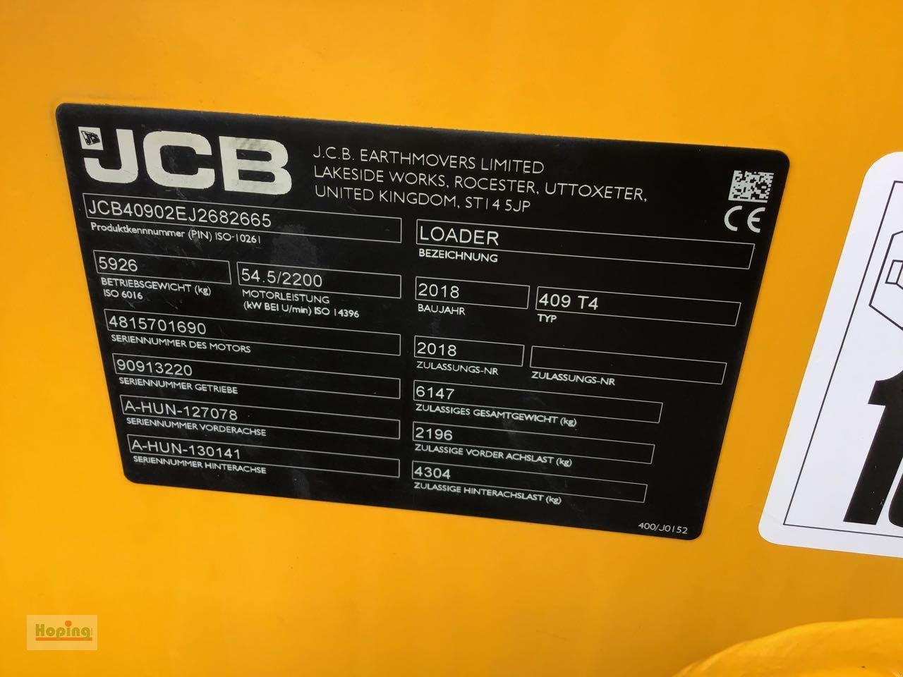 Radlader от тип JCB 409, Gebrauchtmaschine в Bakum (Снимка 12)
