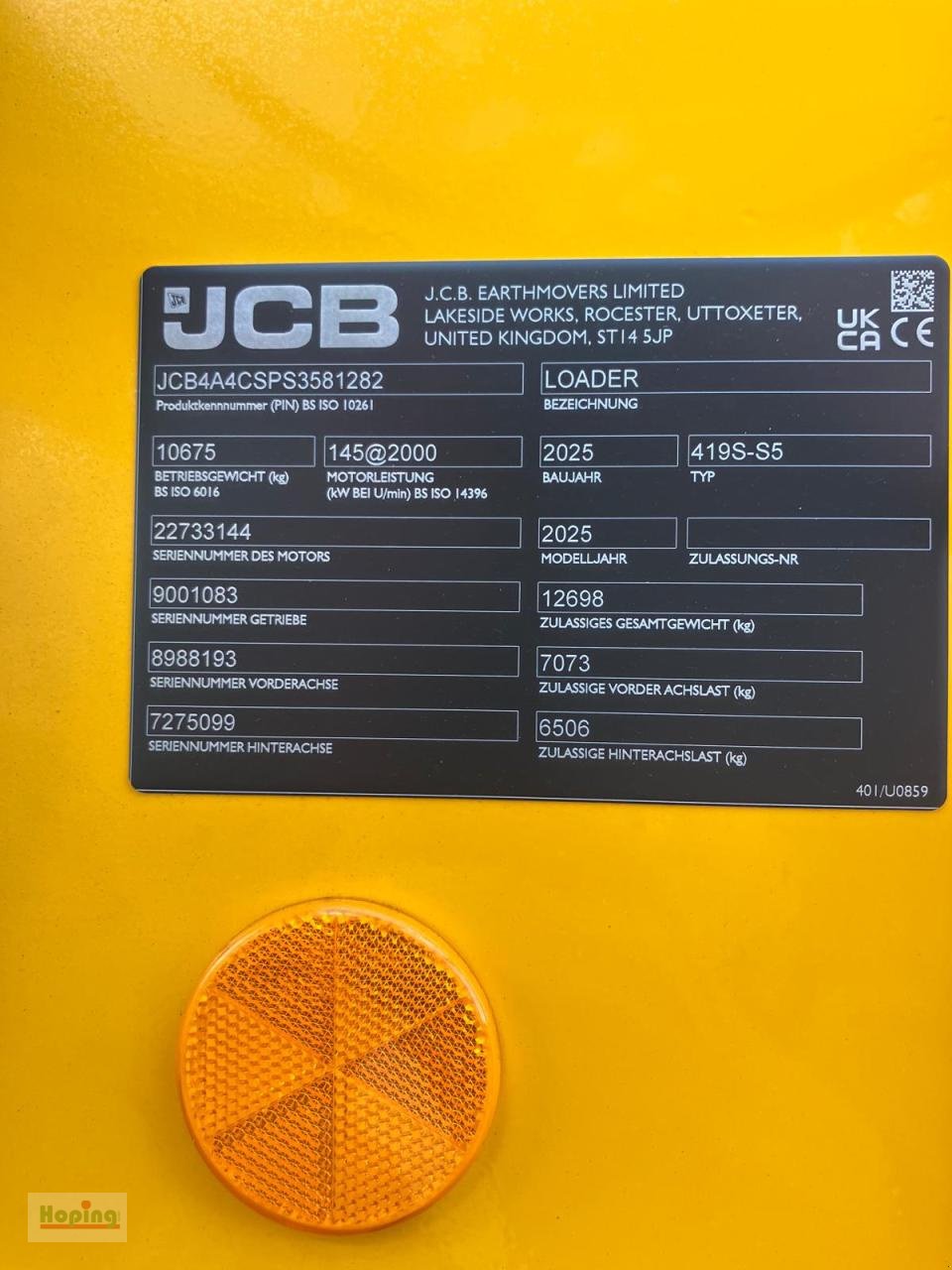 Radlader of the type JCB 419 S, Neumaschine in Bakum (Picture 12)