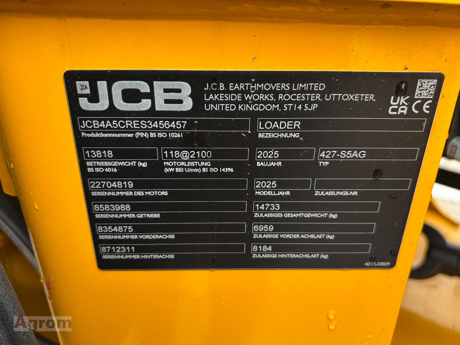 Radlader a típus JCB 427 HT Agri, Neumaschine ekkor: Gesingen (Kép 7)