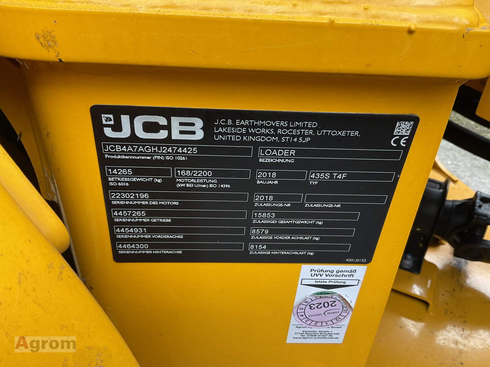 Radlader of the type JCB 435 S Agri HighLift, Gebrauchtmaschine in Meißenheim-Kürzell (Picture 2)