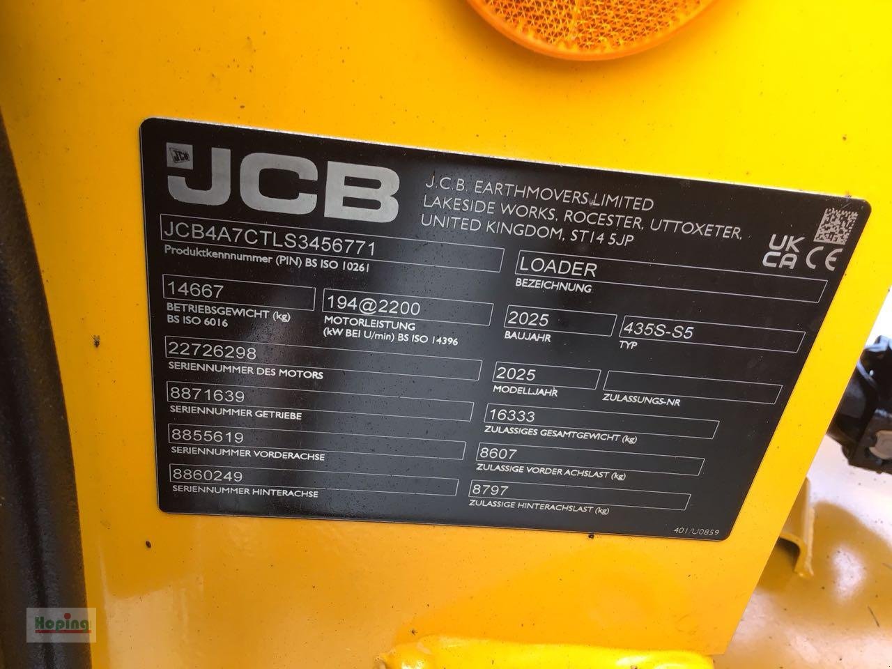Radlader tip JCB 435S Stufe V, Neumaschine in Bakum (Poză 7)