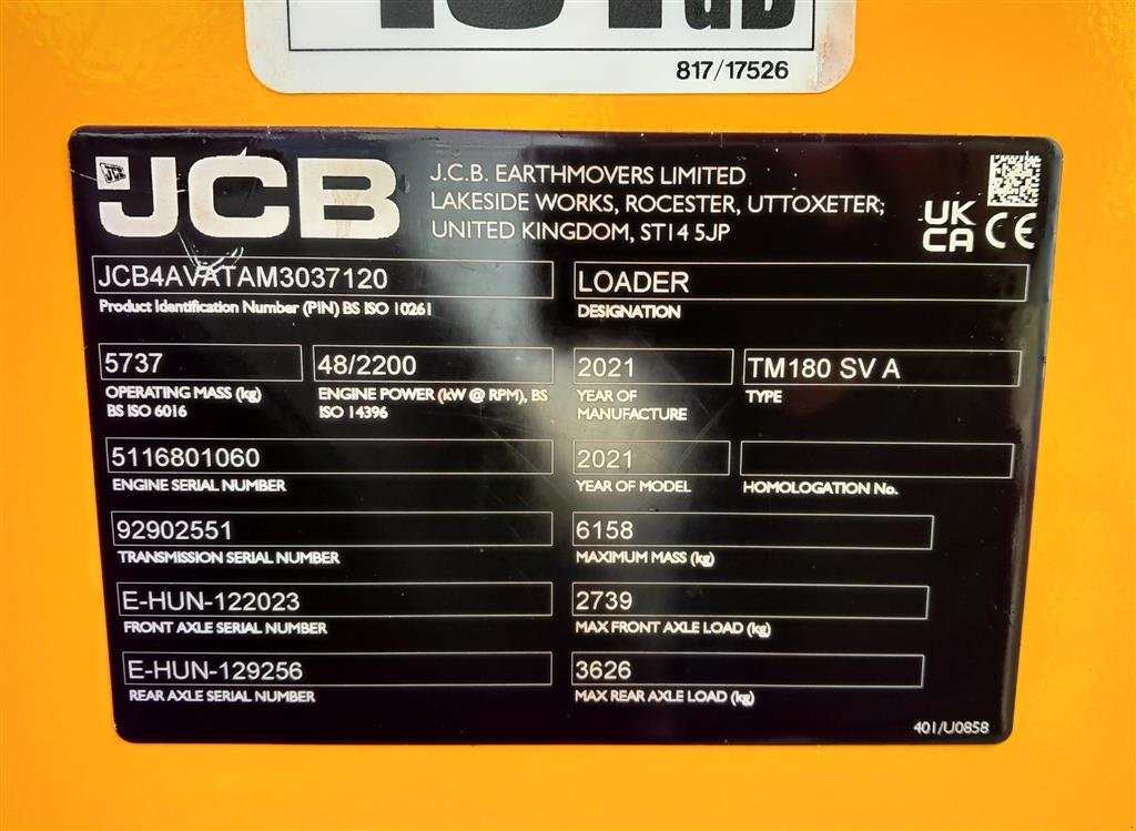 Radlader of the type JCB TM180 Telelæsser, Gebrauchtmaschine in Horsens (Picture 14)