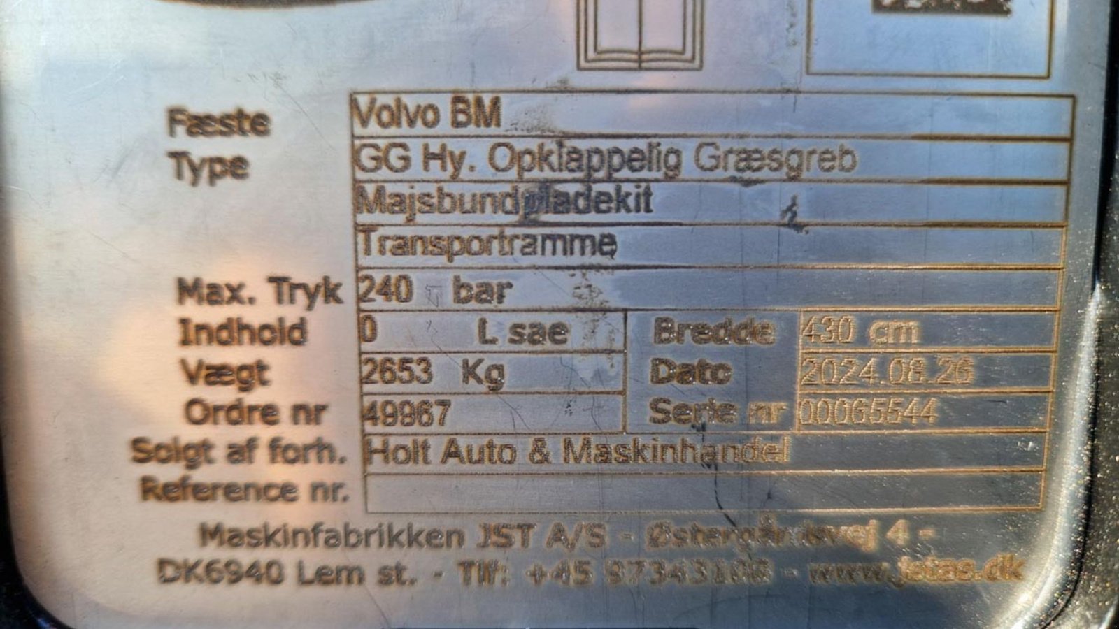 Radlader tip JST GG græsgreb m. hy. opklap, Gebrauchtmaschine in Vrå (Poză 13)