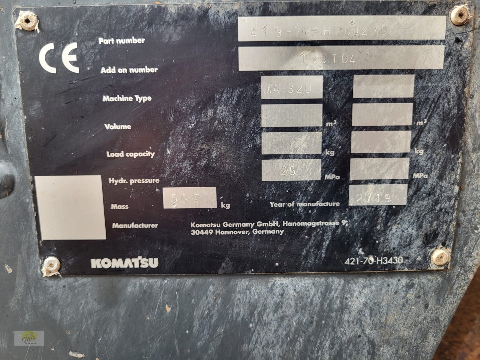 Radlader des Typs Komatsu WA 320, Gebrauchtmaschine in Brombachtal (Bild 9)