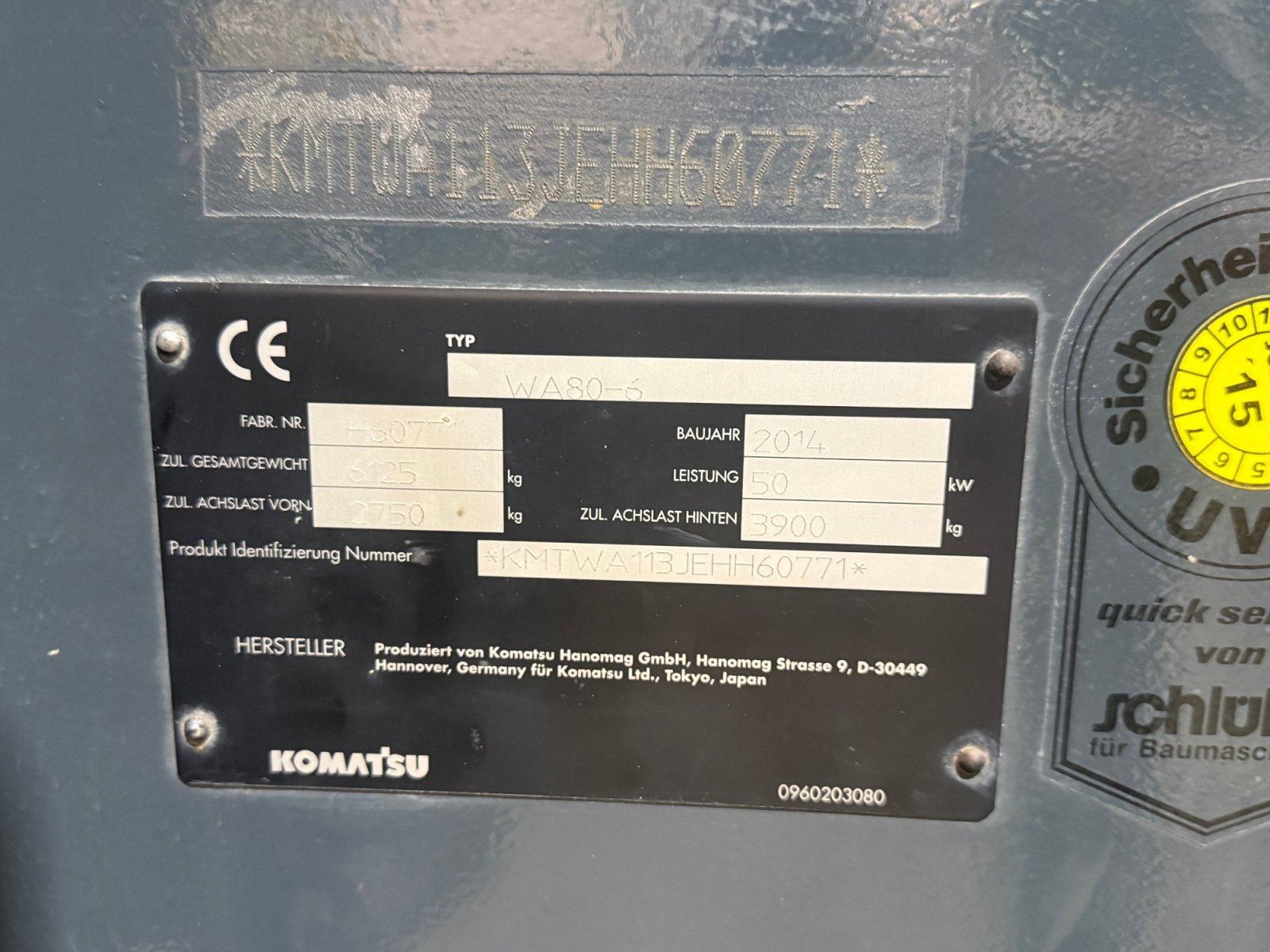 Radlader des Typs Komatsu WA 80-6, Gebrauchtmaschine in Neureichenau (Bild 17)