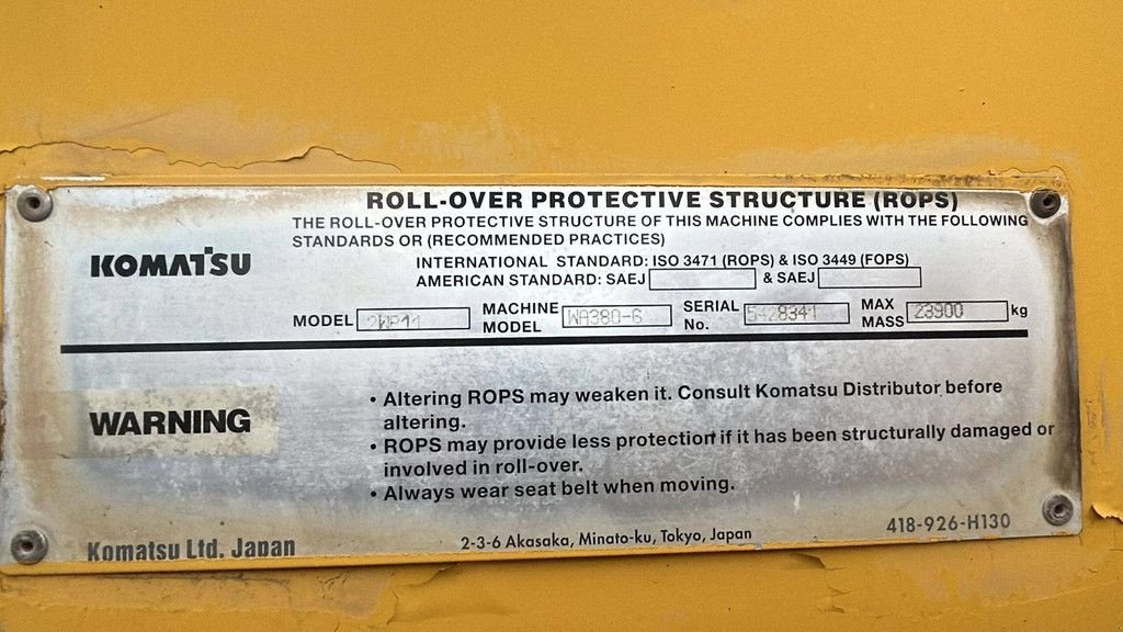 Radlader des Typs Komatsu WA380-6, Gebrauchtmaschine in Antwerpen (Bild 5)