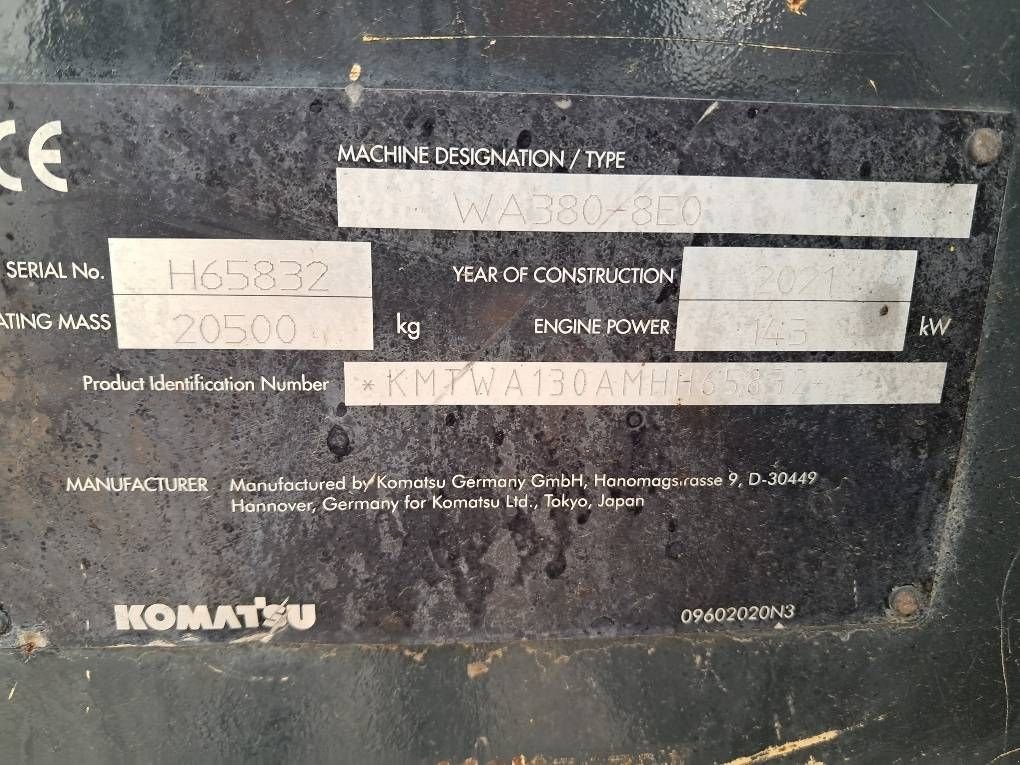 Radlader des Typs Komatsu WA380-8E0, Gebrauchtmaschine in Overijse (Bild 11)