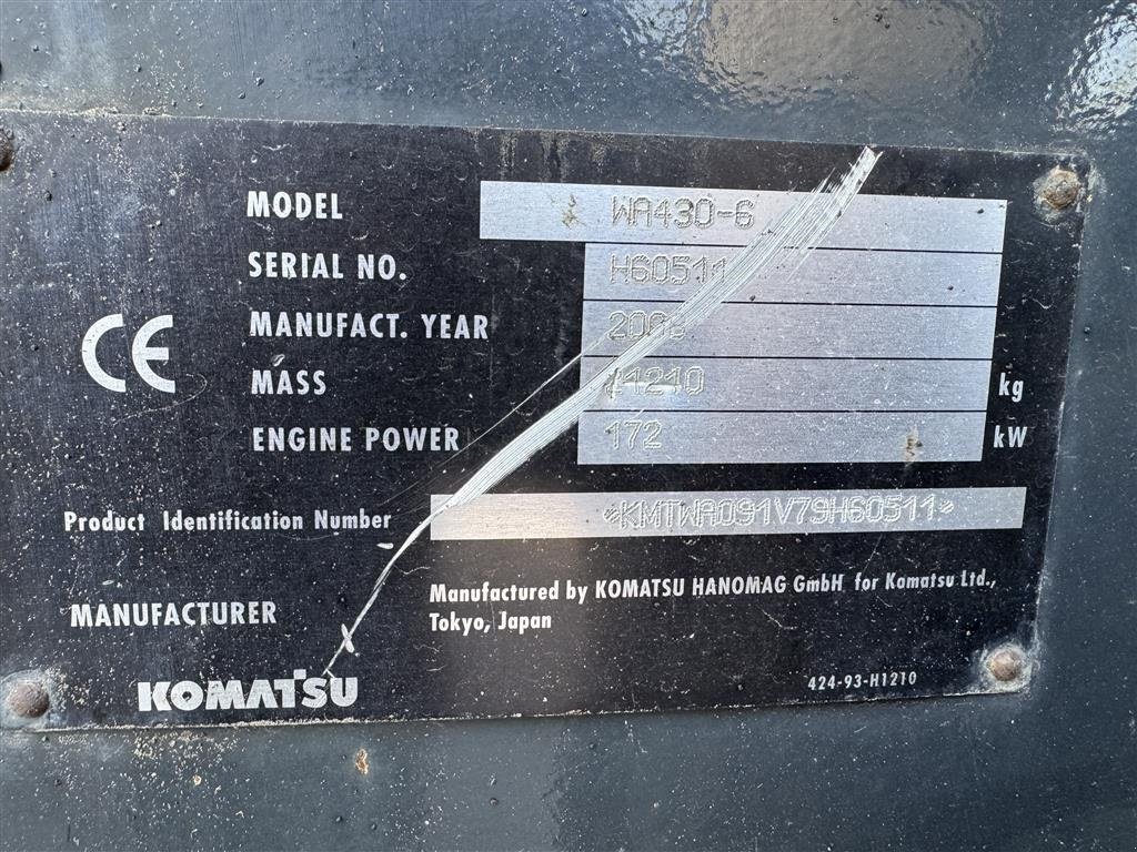 Radlader des Typs Komatsu WA430-6 MED HURTIGSKIFTE OG SKOVL!, Gebrauchtmaschine in Nørager (Bild 20)
