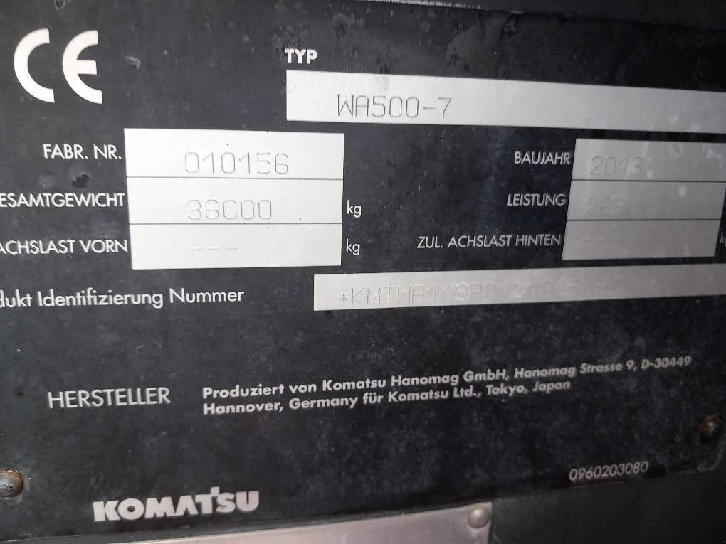 Radlader des Typs Komatsu WA500-7, Gebrauchtmaschine in Overijse (Bild 2)