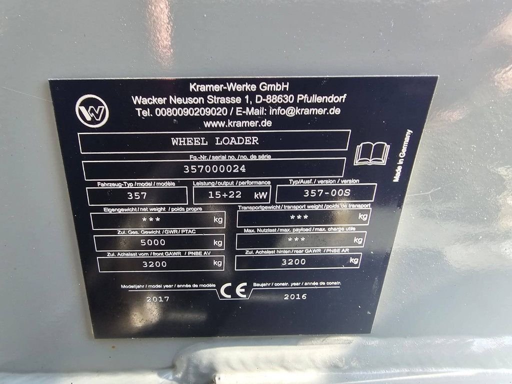 Radlader del tipo Kramer 357, Gebrauchtmaschine en Antwerpen (Imagen 9)