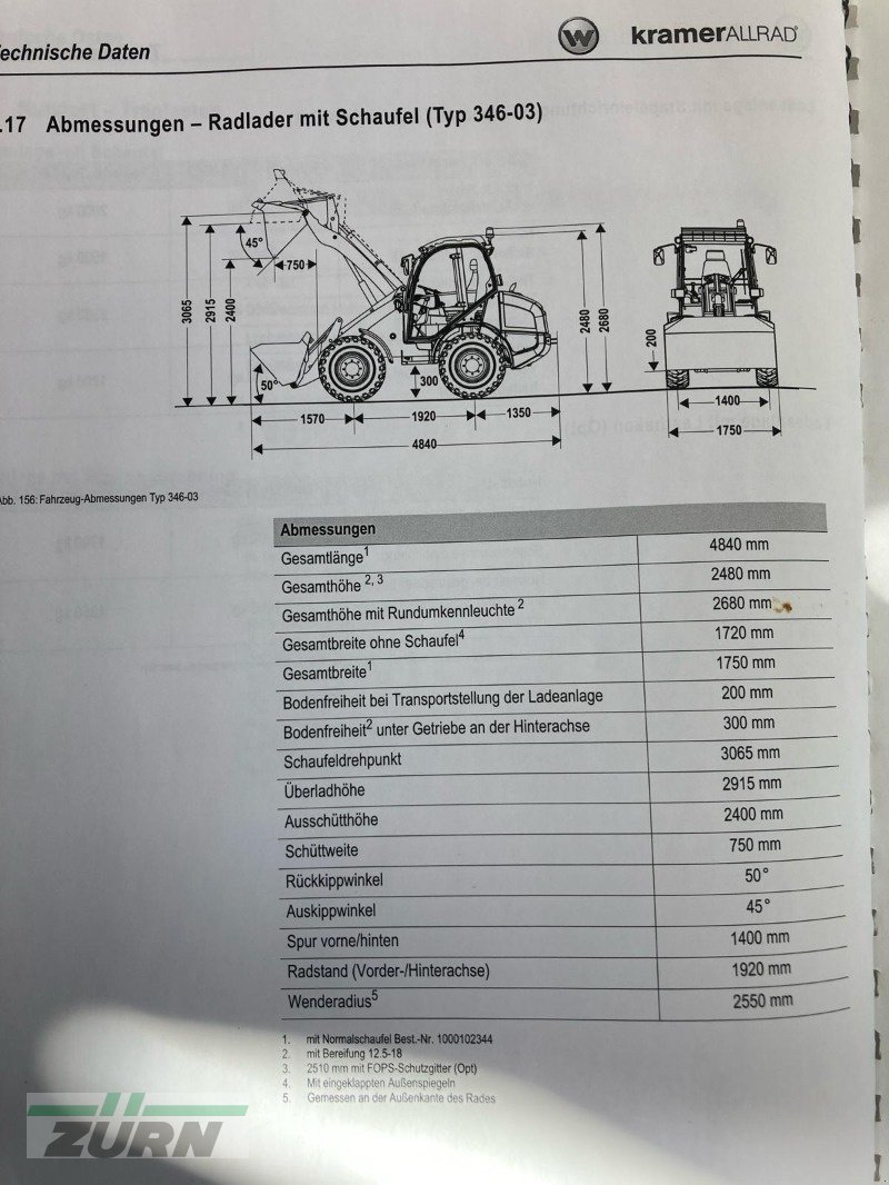 Radlader des Typs Kramer 750, Gebrauchtmaschine in Inneringen (Bild 21)