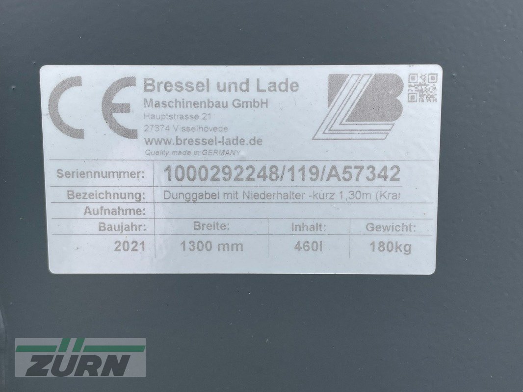 Radlader του τύπου Kramer Dunggabel mit Niederhalter 1,3, Gebrauchtmaschine σε Windsbach (Φωτογραφία 6)