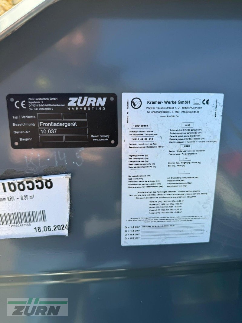 Radlader του τύπου Kramer KL14.5, Neumaschine σε Inneringen (Φωτογραφία 24)