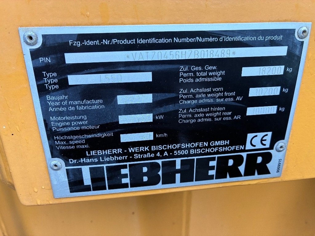 Radlader del tipo Liebherr 550 2plus2, Gebrauchtmaschine en Kolding (Imagen 12)