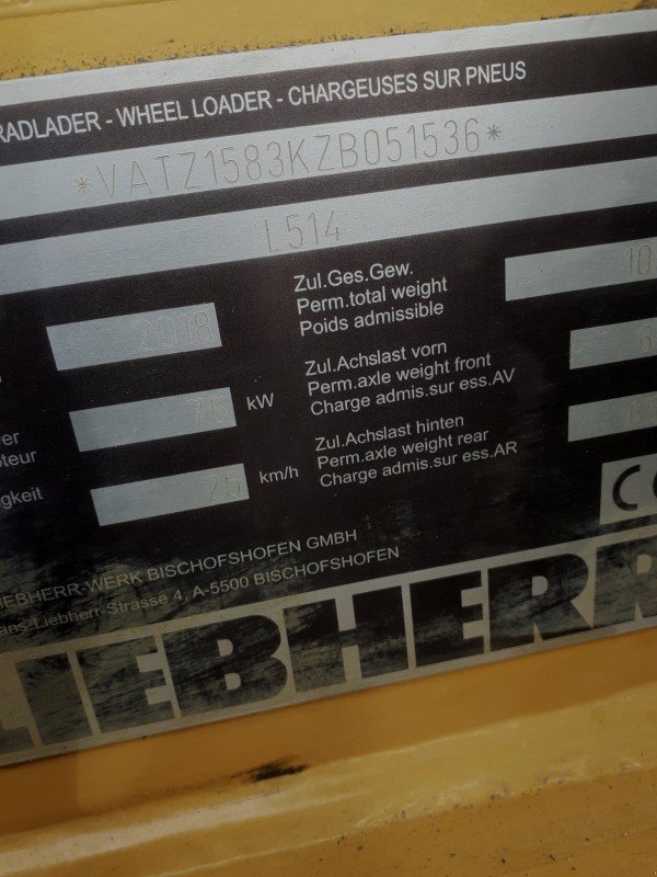 Radlader del tipo Liebherr L 514 HighLift geht auch f. Futtermischwagen kein 524 526 538 542, Gebrauchtmaschine en Gemmingen (Imagen 18)