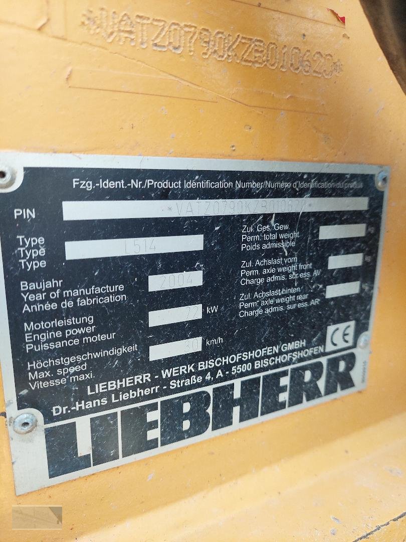Radlader des Typs Liebherr L 514 Stereo, Gebrauchtmaschine in Kleinlangheim - Atzhausen (Bild 3)