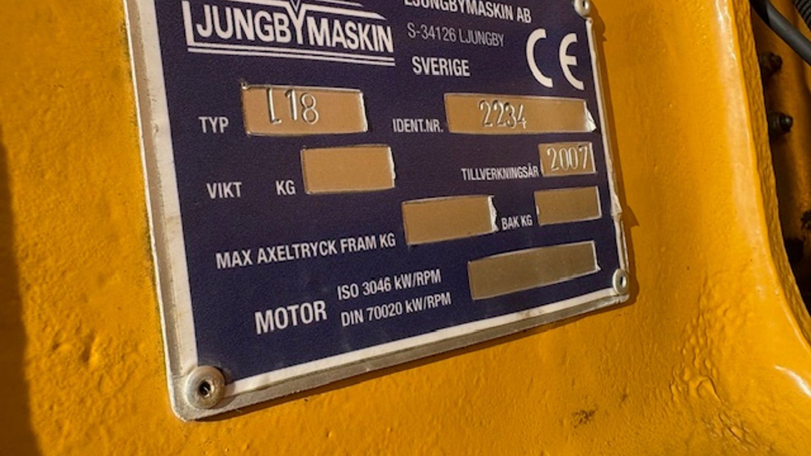 Radlader des Typs Ljungby L18 CENTRALSMØRING, HYDRAULISK VOLVO BM SKIFTE, 3. FUNKTION, Gebrauchtmaschine in Dronninglund (Bild 9)