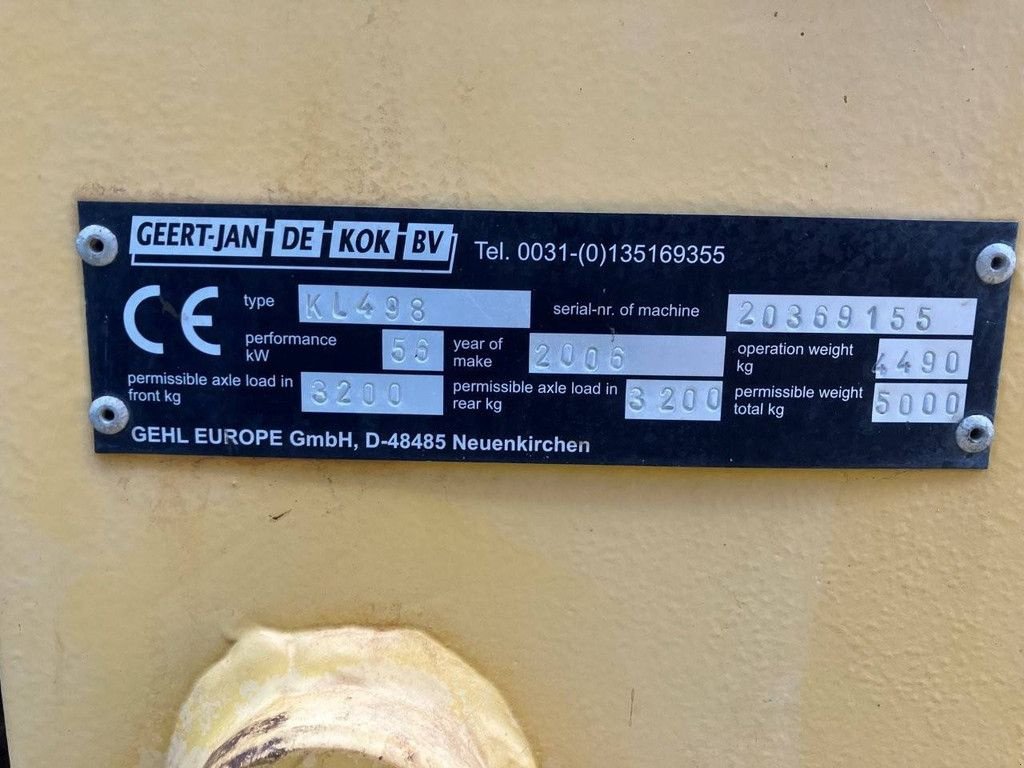 Radlader Türe ait Mustang KL498, Gebrauchtmaschine içinde Antwerpen (resim 10)