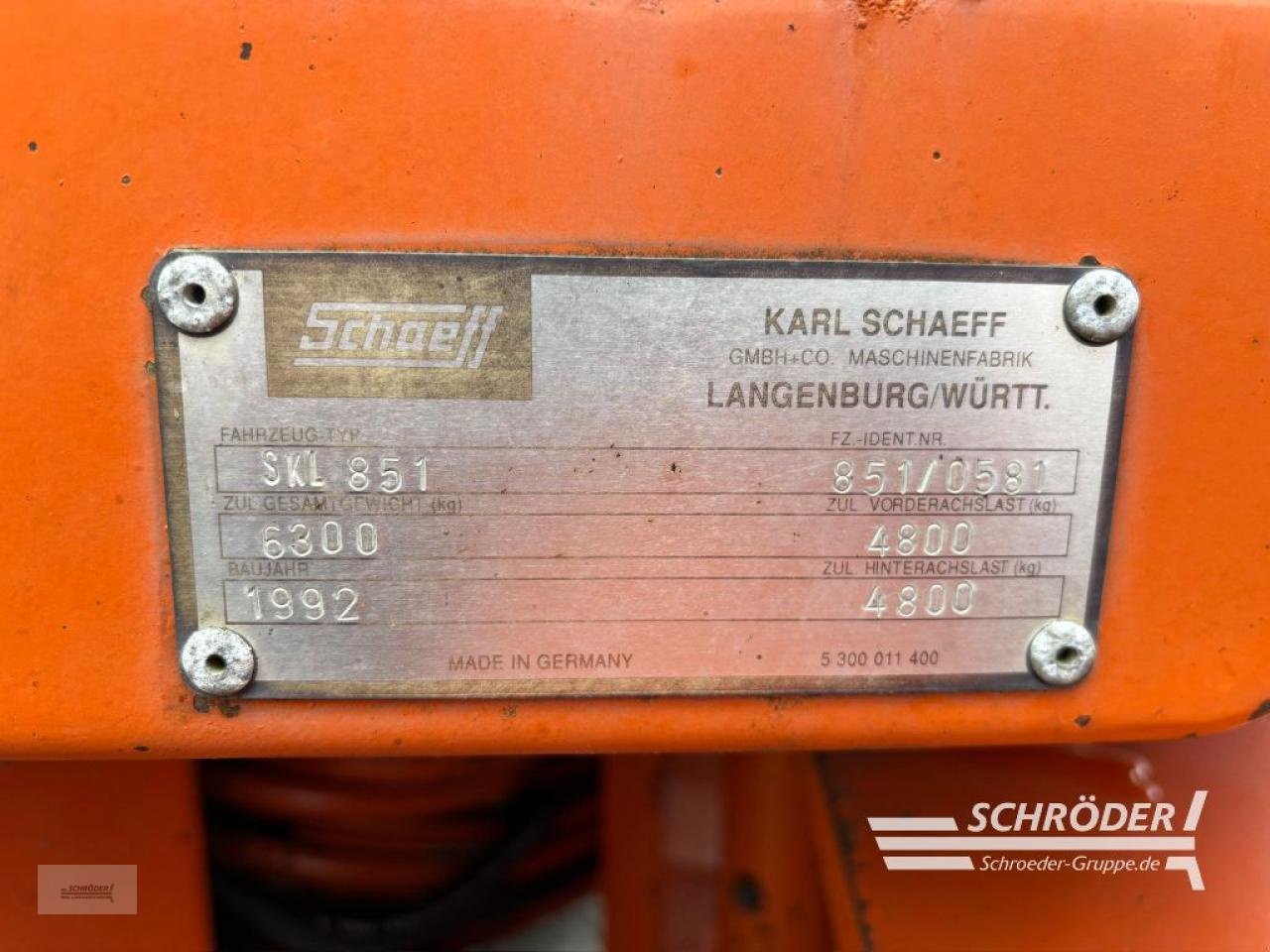 Radlader Türe ait Schaeff SKL 851 + SCHAUFEL + PALETTENGABEL, Gebrauchtmaschine içinde Westerstede (resim 20)