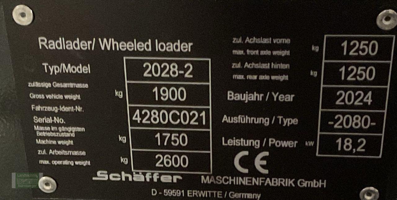 Radlader typu Schäffer 2028-2, Gebrauchtmaschine v Leubsdorf (Obrázek 3)