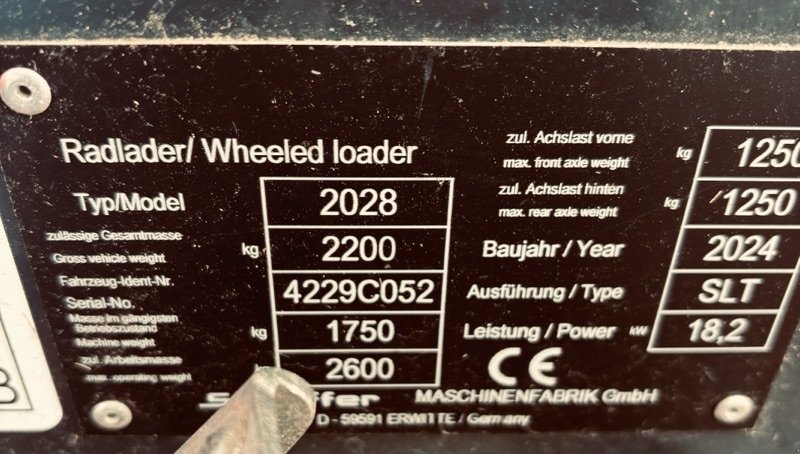 Radlader del tipo Schäffer 2028 SLT, Gebrauchtmaschine In Plau am See / OT Klebe (Immagine 7)