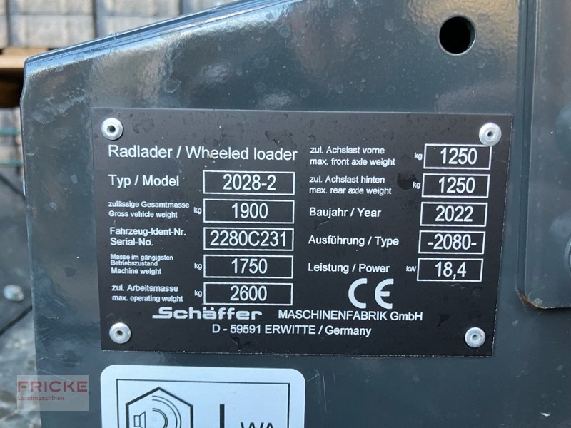 Radlader του τύπου Schäffer 2028, Gebrauchtmaschine σε Bockel - Gyhum (Φωτογραφία 9)