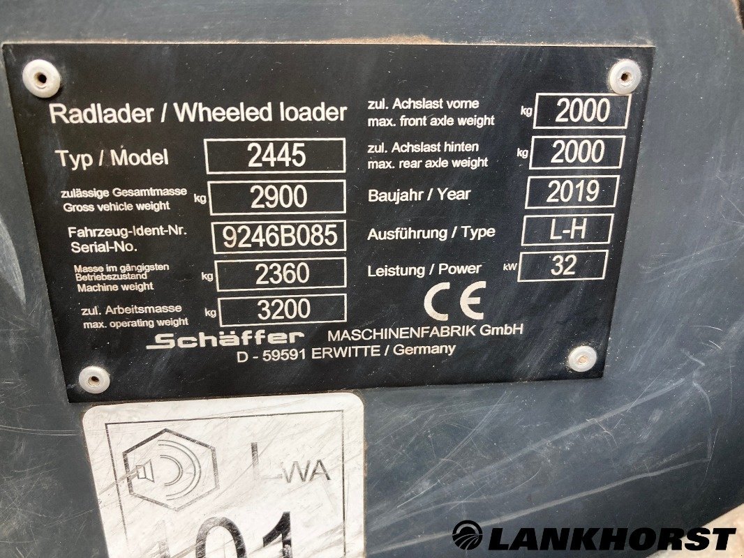 Radlader typu Schäffer 2445, Gebrauchtmaschine w Emsbüren (Zdjęcie 19)