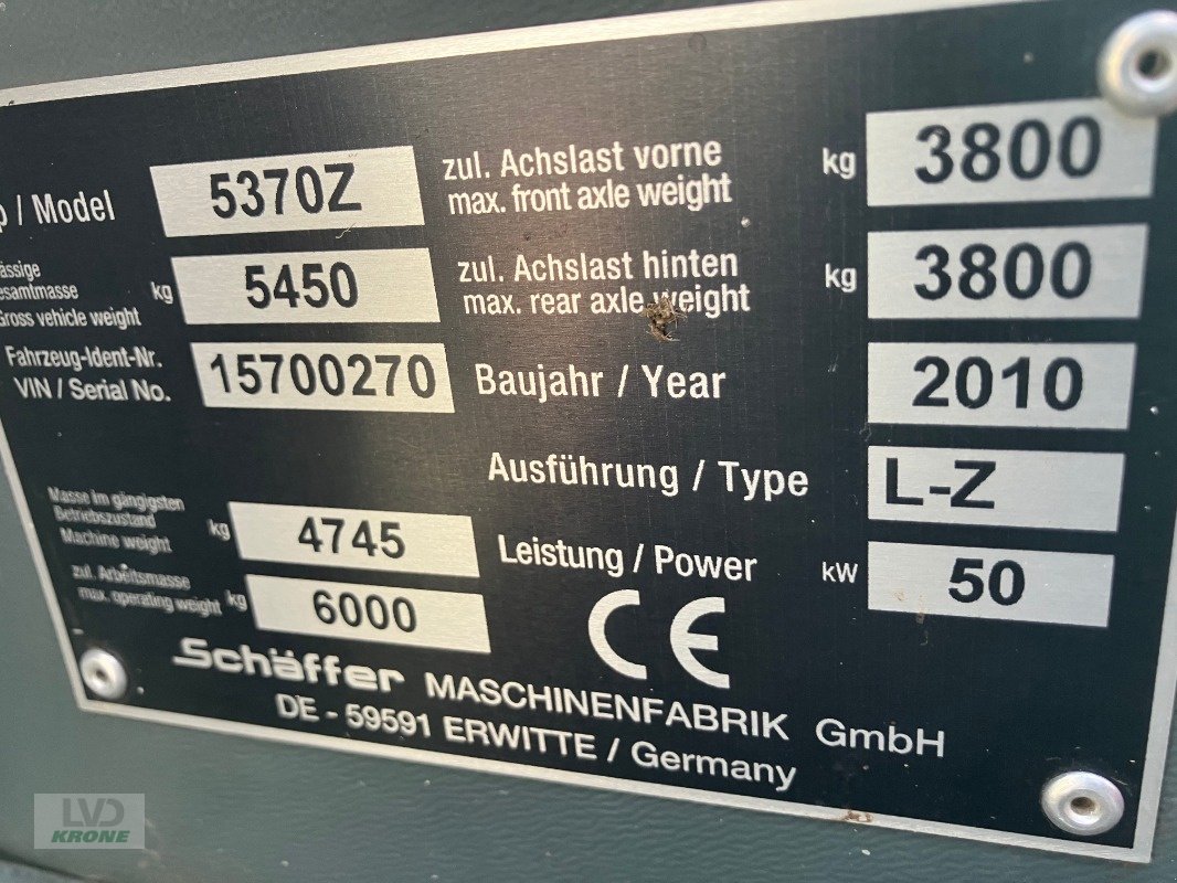 Radlader del tipo Schäffer 5370Z, Gebrauchtmaschine In Alt-Mölln (Immagine 10)