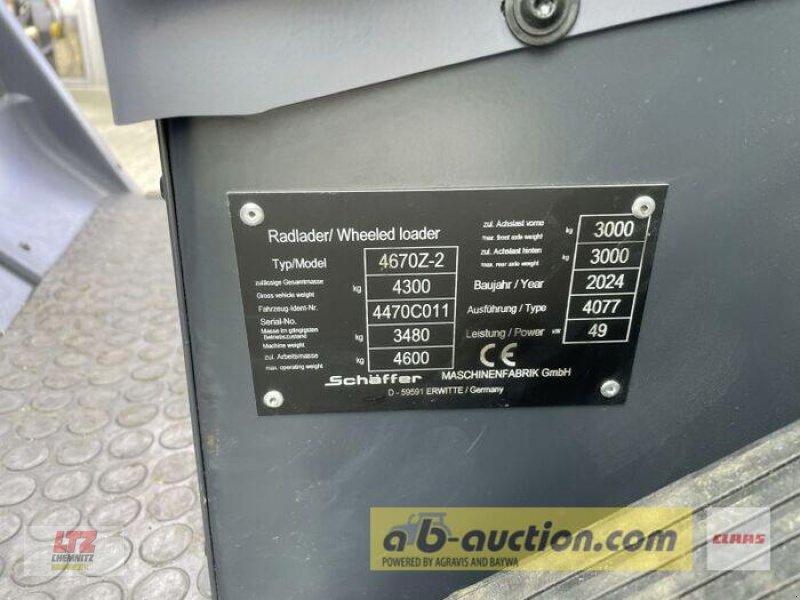 Radlader tipa Schäffer SCHÄFFER 4670 Z RADLADER, Neumaschine u Hartmannsdorf (Slika 12)