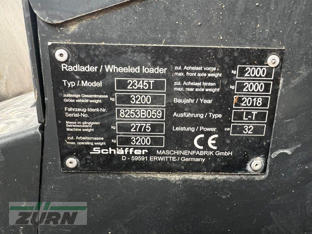 Radlader du type Schäffer T2345, Gebrauchtmaschine en Schöntal-Westernhausen (Photo 19)