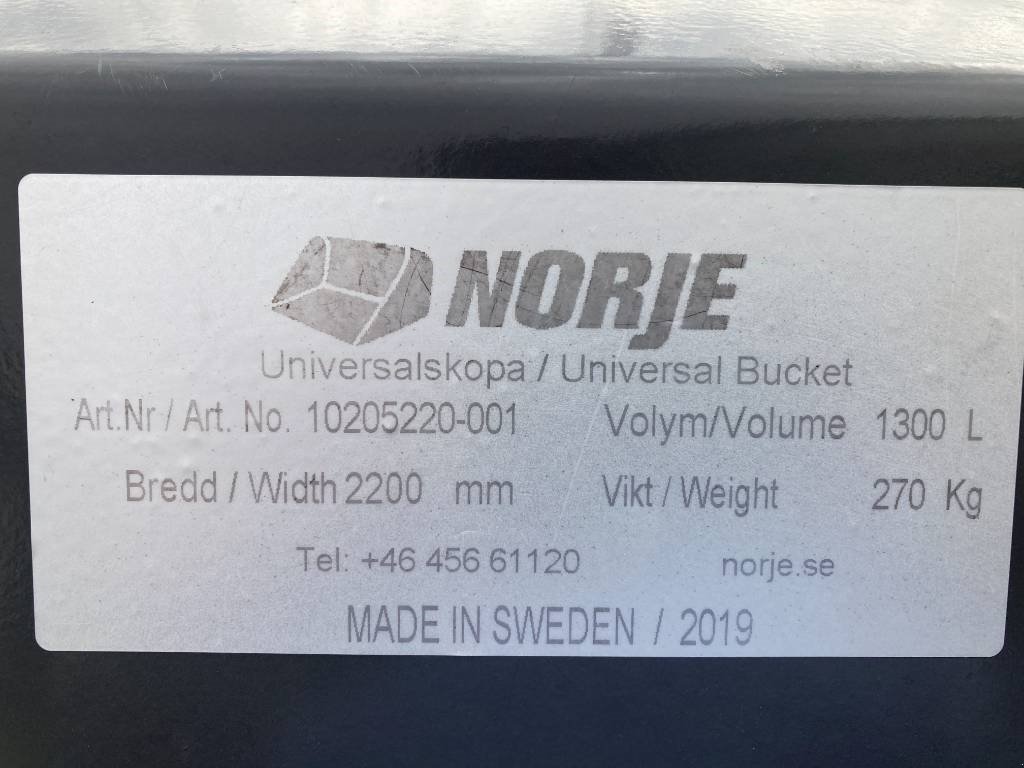 Radlader typu Sonstige Norje Universalskovl 2200 mm 1300L, Gebrauchtmaschine v Hinnerup (Obrázek 5)