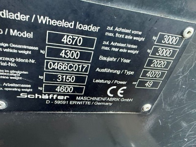 Radlader typu Sonstige Schaffer 4670, Gebrauchtmaschine v Cuijk (Obrázek 9)