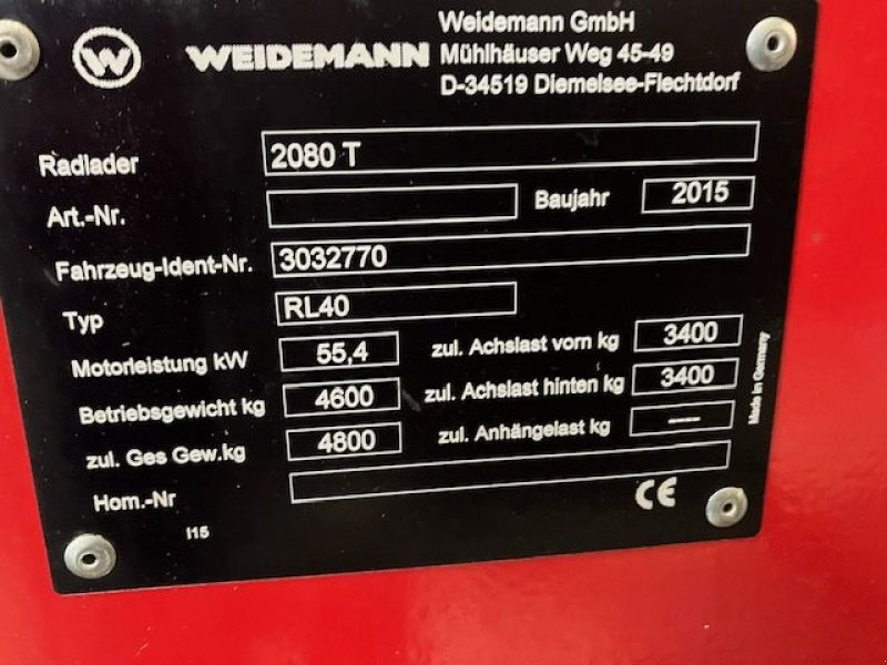 Radlader typu Sonstige Weidemann 2080 Tele, Gebrauchtmaschine v Wierden (Obrázek 2)