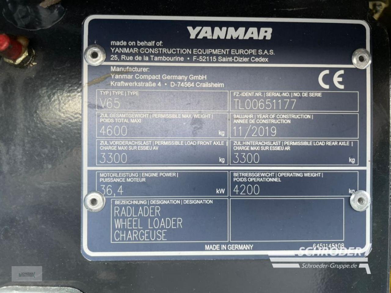 Radlader des Typs Sonstige YANMAR - V65, Gebrauchtmaschine in Wildeshausen (Bild 18)