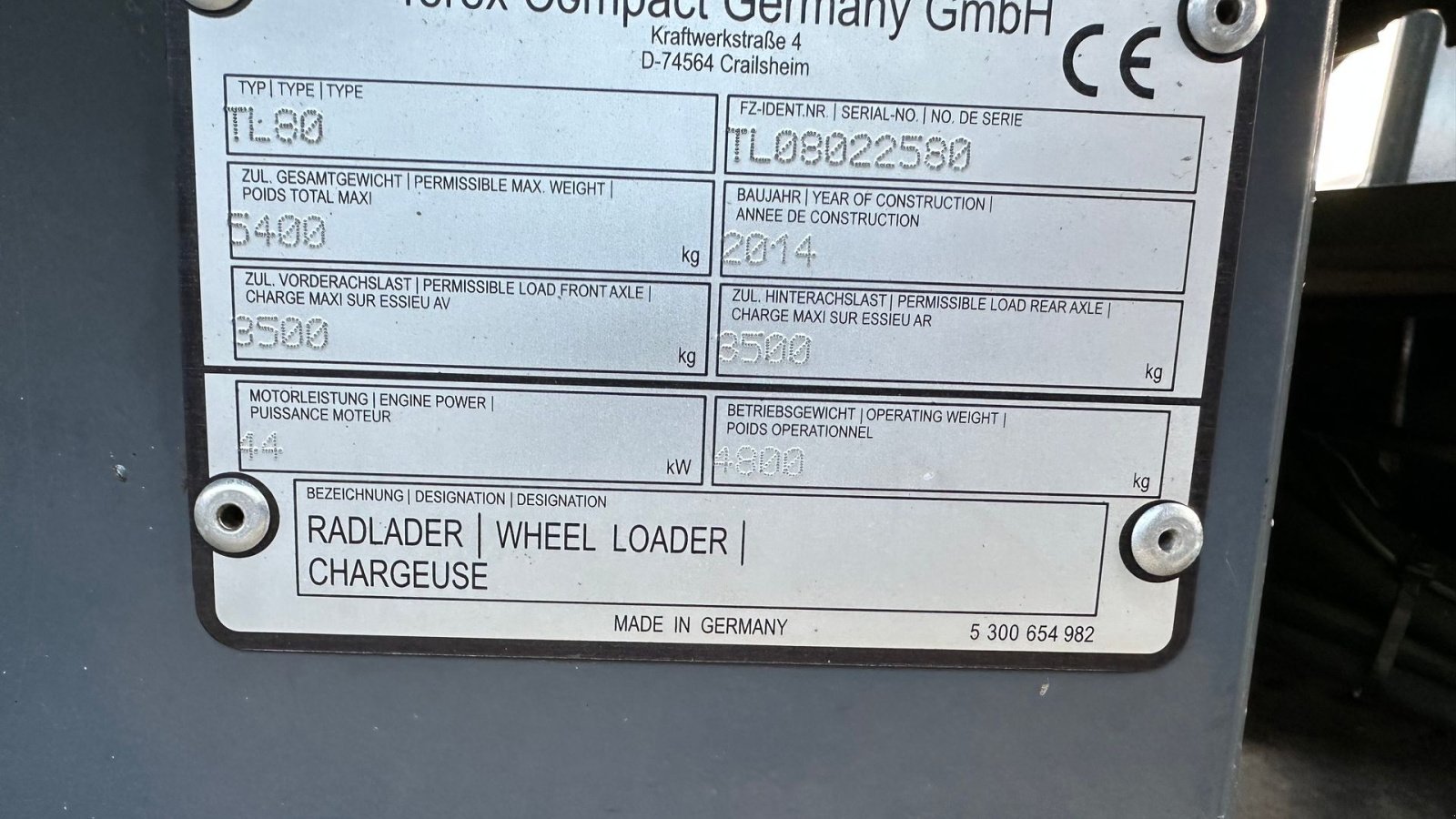 Radlader del tipo Terex TL80, Gebrauchtmaschine en Horsens (Imagen 9)