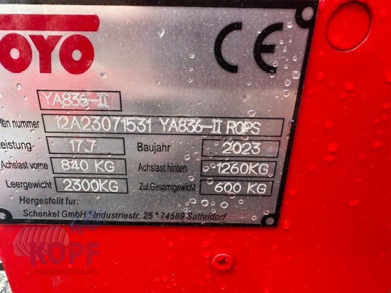 Radlader del tipo Toyo Toyo Kubota 836 II Bügel Stage V 310 Hubmast, Gebrauchtmaschine In Schutterzell (Immagine 4)