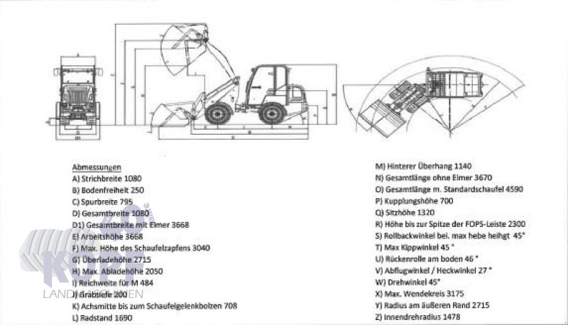 Radlader typu Toyo Toyo Radlader 841 Bügel Stage V 310cm Hubmast Fin. 3,9%, Gebrauchtmaschine v Schutterzell (Obrázek 2)