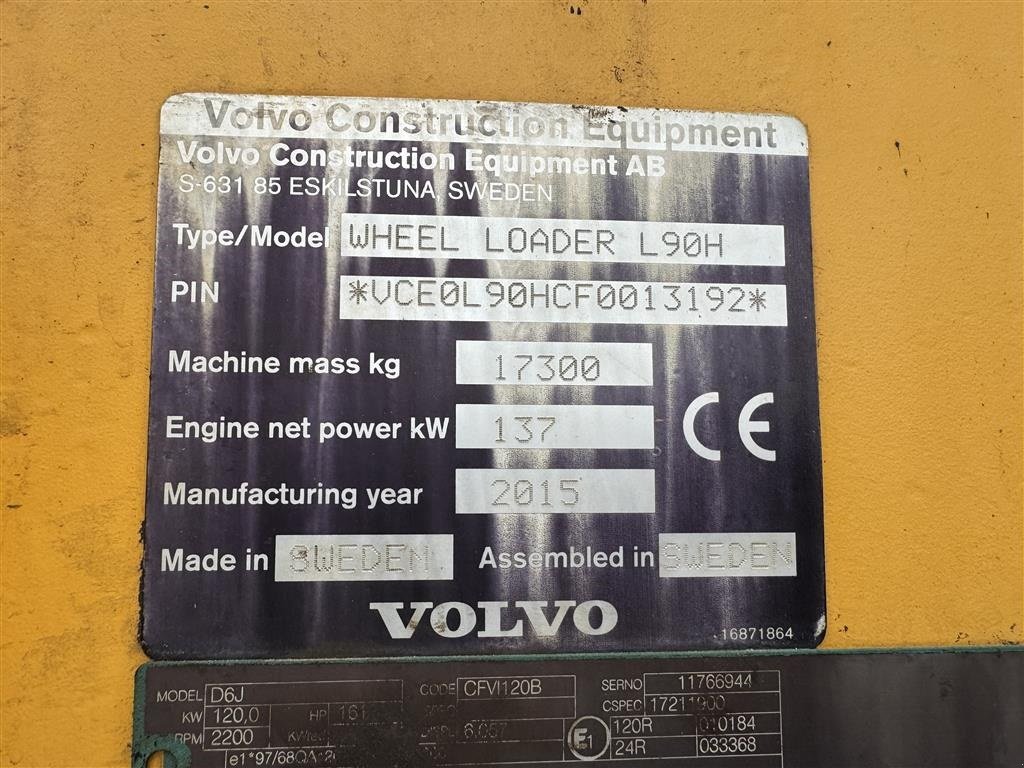 Radlader of the type Volvo L 90 H KUN 5600 TIMER!, Gebrauchtmaschine in Nørager (Picture 18)