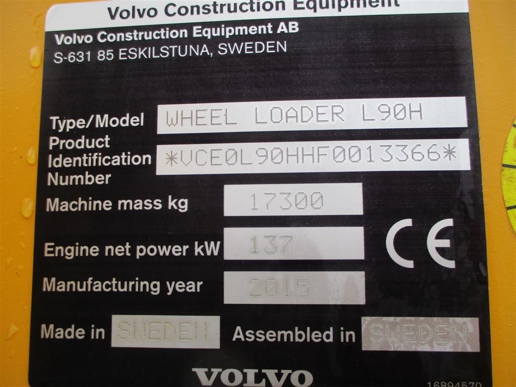 Radlader des Typs Volvo L 90 H Med CDC styrring og brede 650/65R25 hjul på, pæn og velholdt maskine, Gebrauchtmaschine in Lintrup (Bild 4)