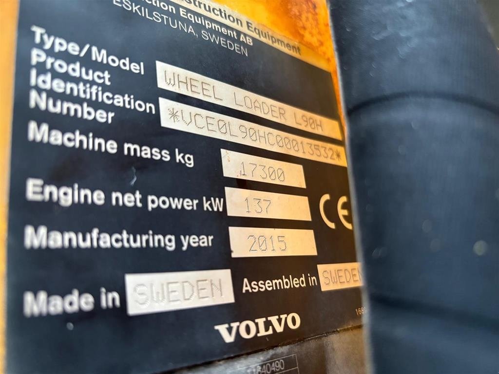 Radlader des Typs Volvo L 90 H Volvo L90H med centralsmørring., Gebrauchtmaschine in Kolding (Bild 18)