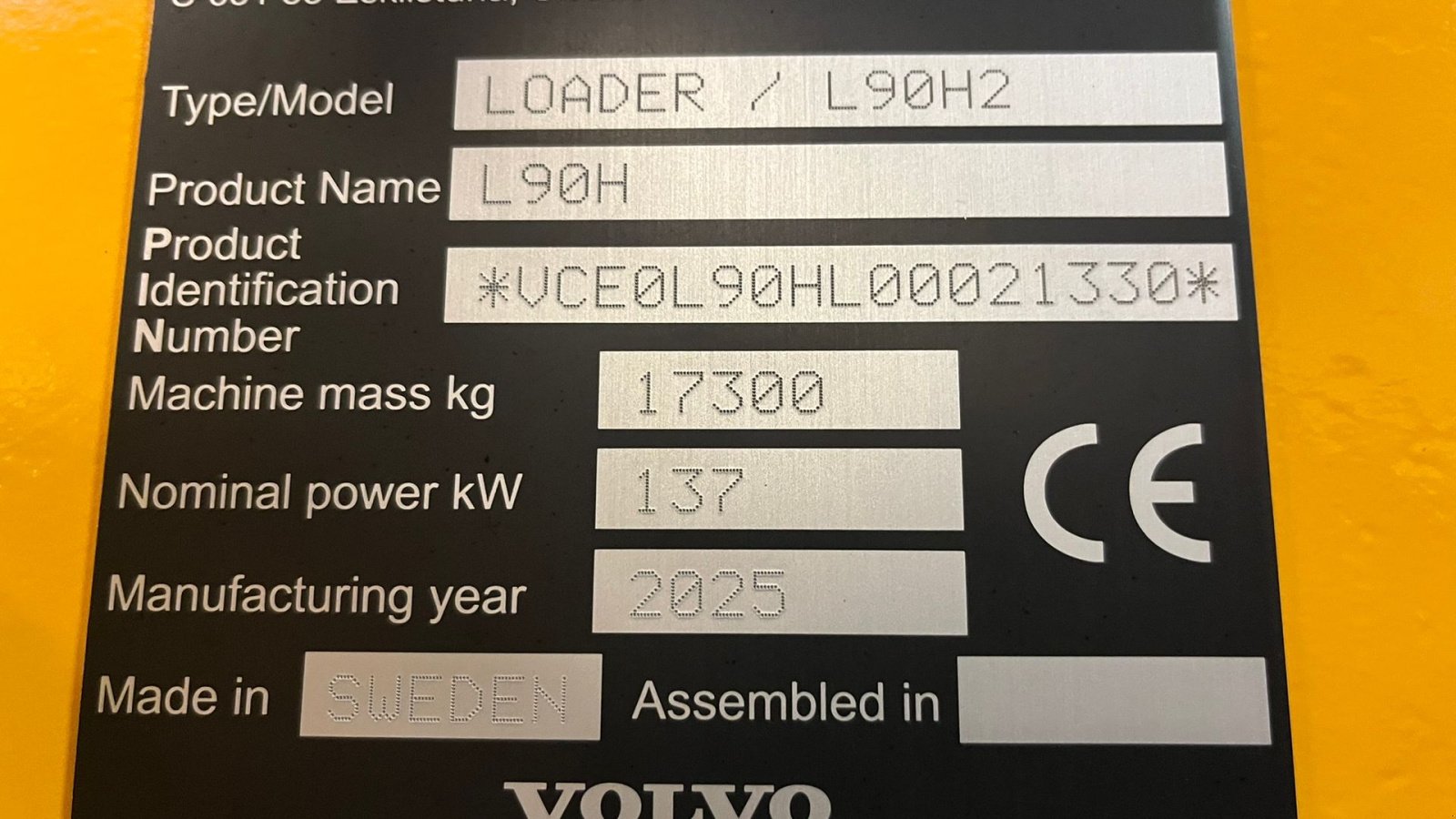 Radlader Türe ait Volvo L 90H  H2 fabriksny Dansk maskine med masser af udstyr, blan.Co-Pilot & med brede 650/65R25 hjul, Gebrauchtmaschine içinde Lintrup (resim 2)