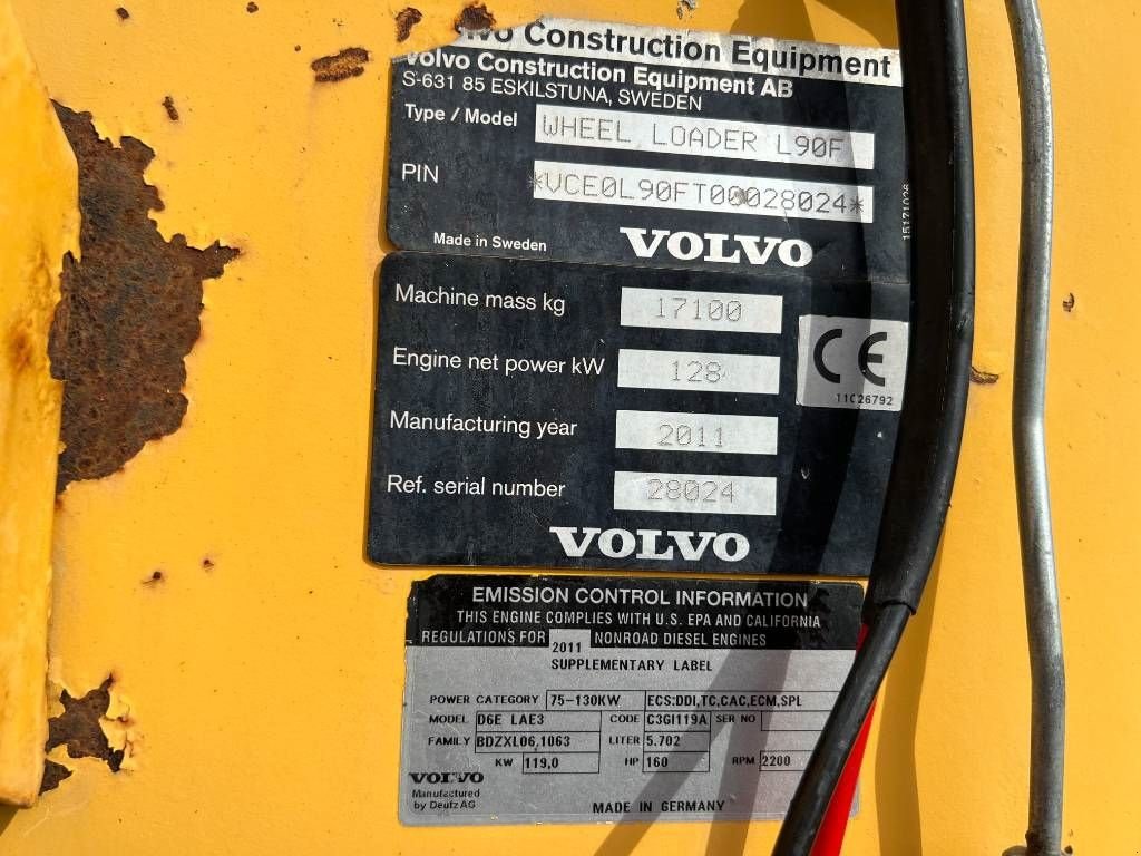 Radlader tipa Volvo L90F, Gebrauchtmaschine u Venlo (Slika 11)
