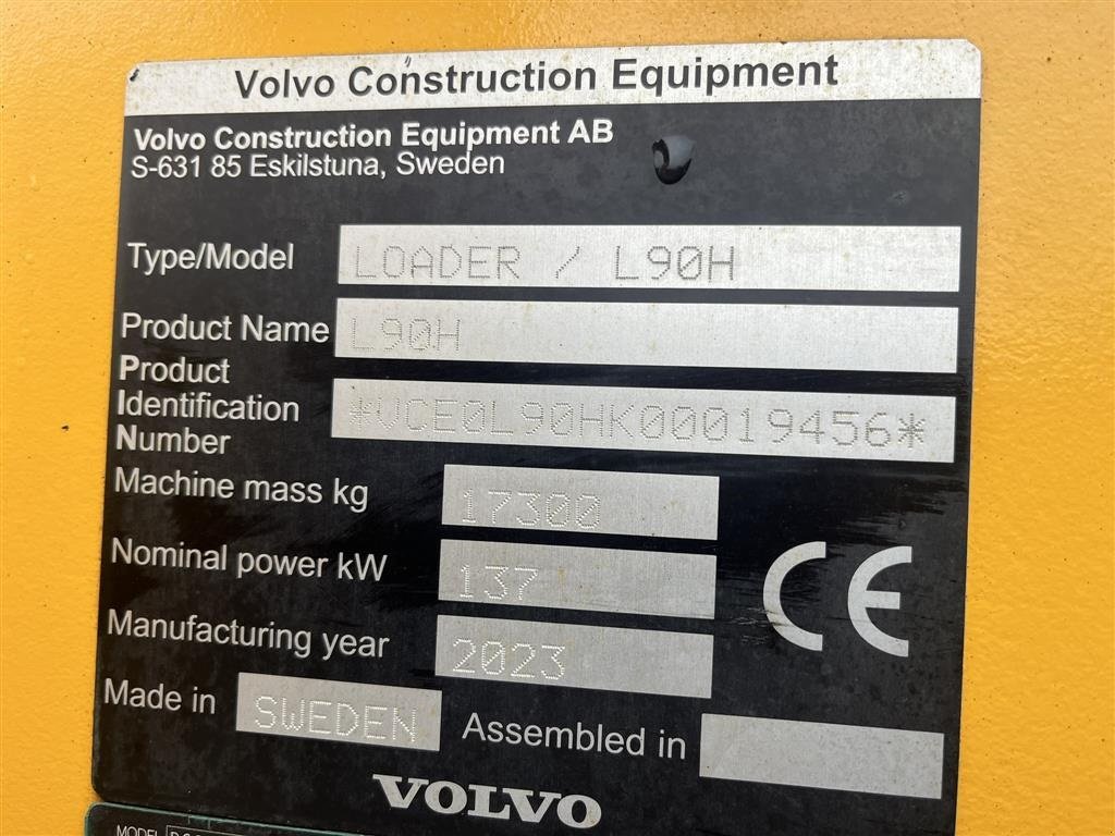 Radlader typu Volvo L90H  Dansk-maskine, med alt udstyr på. CDC, BSS, Lock-UP, 650mm hjul & centralsmørring, Gebrauchtmaschine v Lintrup (Obrázek 2)