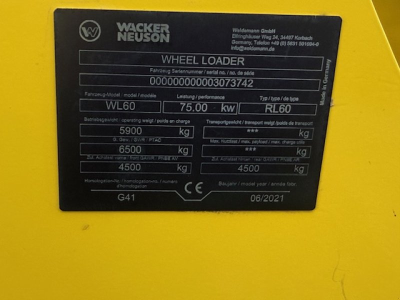 Radlader του τύπου Wacker Neuson WL 60, Gebrauchtmaschine σε Neureichenau (Φωτογραφία 16)