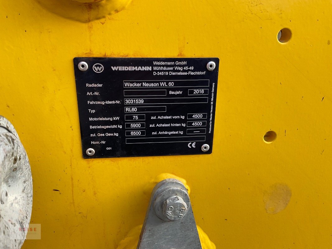 Radlader tipa Wacker Neuson WL 60, Gebrauchtmaschine u Lippetal / Herzfeld (Slika 16)
