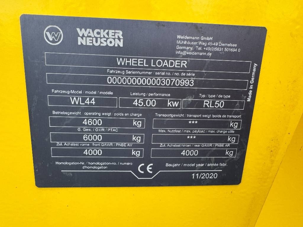 Radlader tip Wacker Neuson WL44, Gebrauchtmaschine in Neudrossenfeld (Poză 24)
