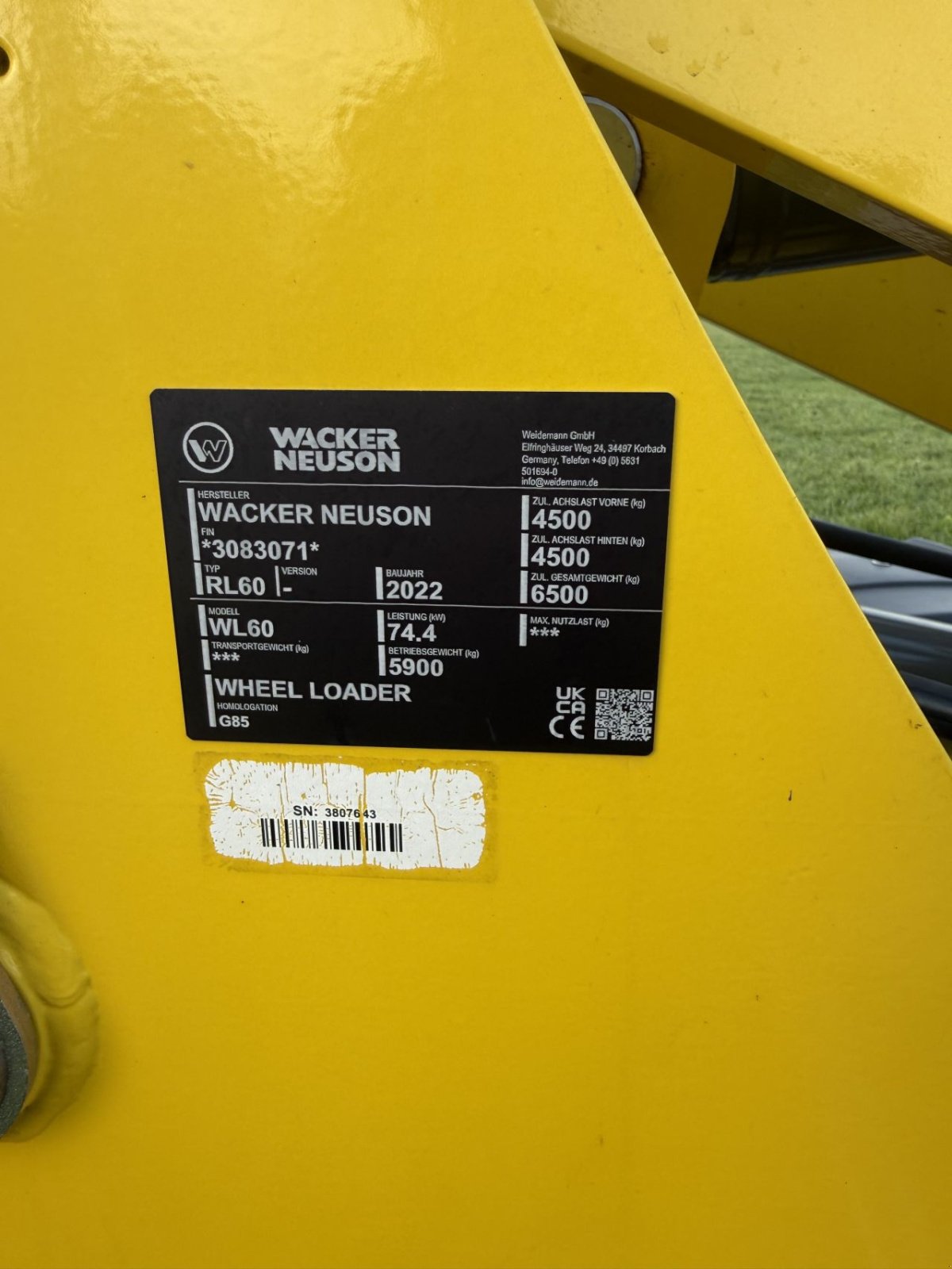 Radlader Türe ait Wacker Neuson Wl60, Gebrauchtmaschine içinde Wadenoijen (resim 5)