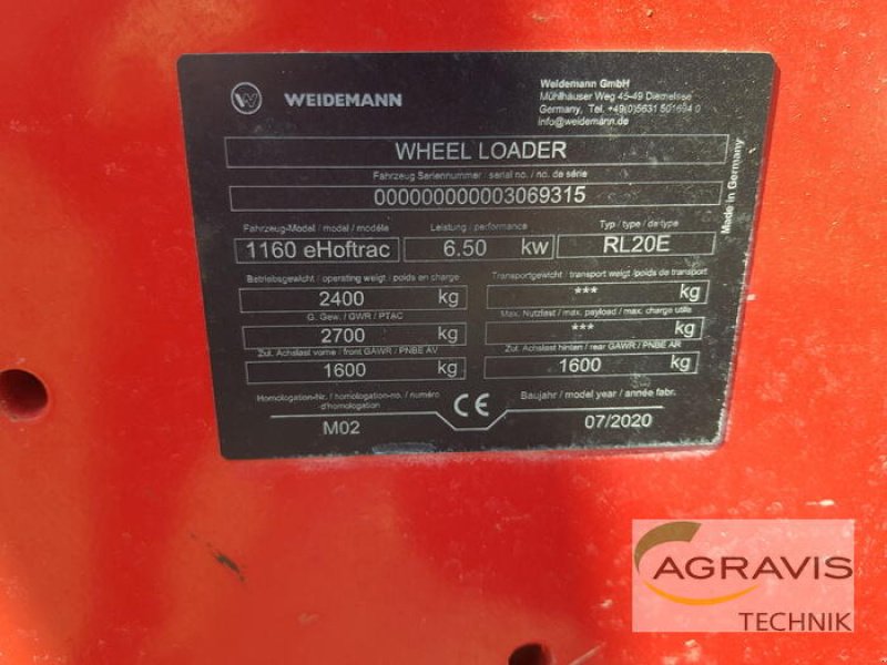 Radlader typu Weidemann  1160 E, Gebrauchtmaschine w Nartum (Zdjęcie 10)