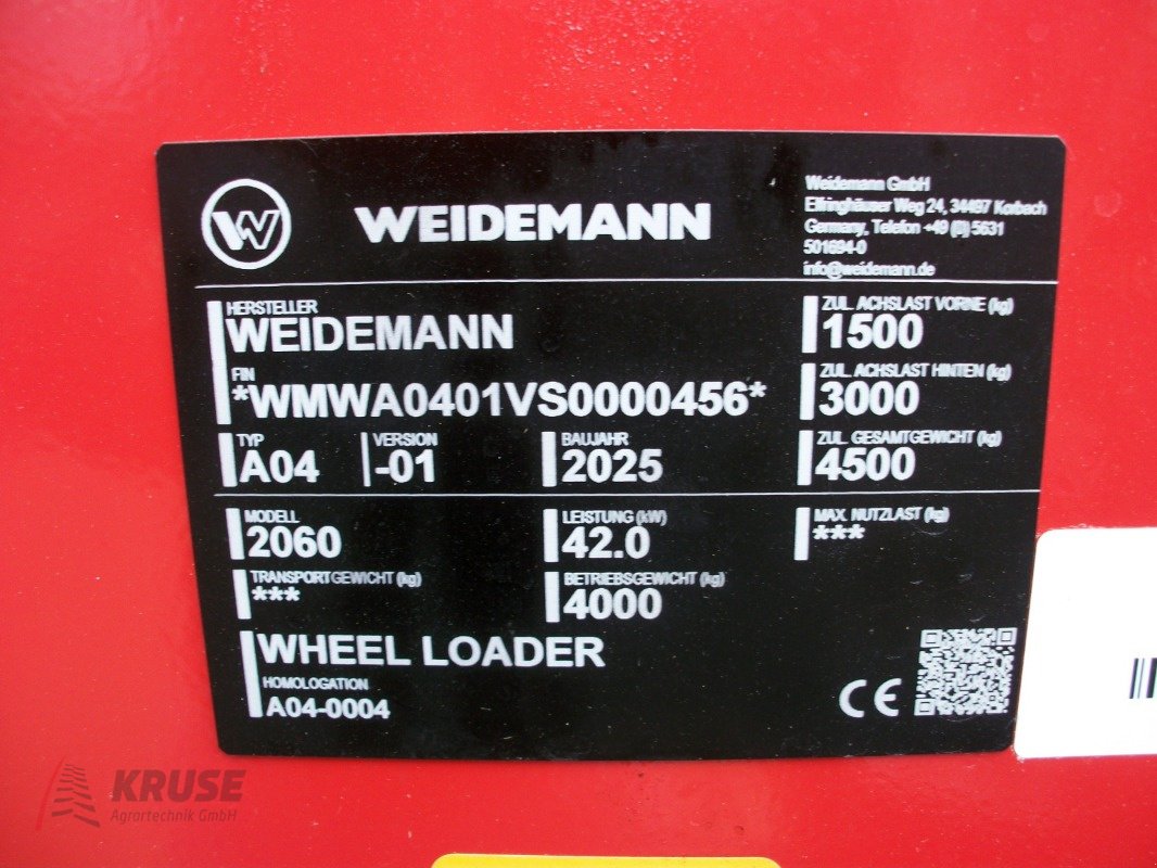Radlader des Typs Weidemann  2060, Neumaschine in Fürstenau (Bild 8)